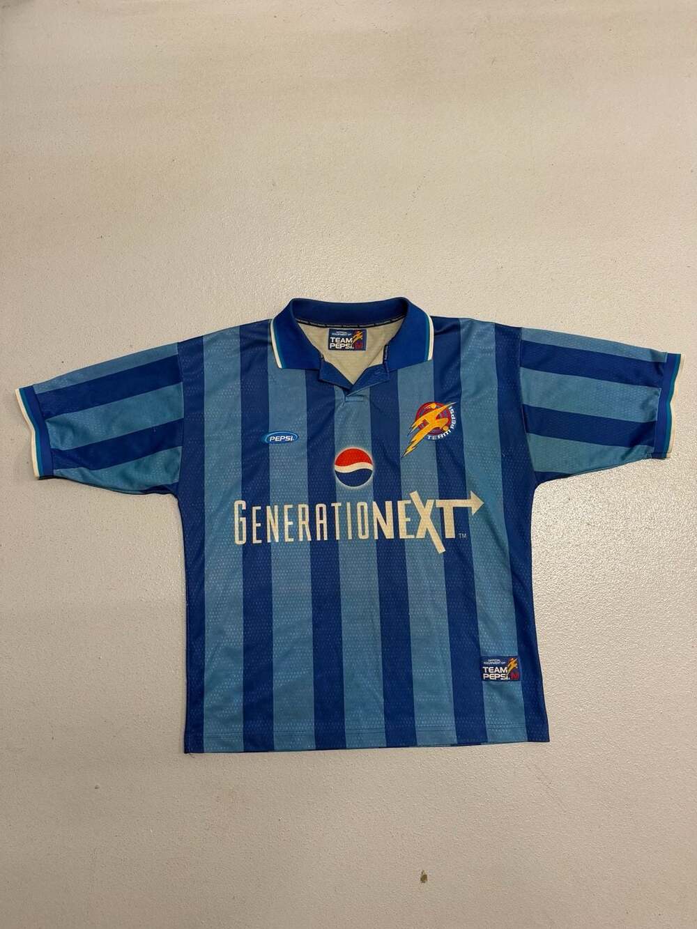 Vintage 1997 Team Pepsi GeneratioNext Promo Soccer Jersey, Size Medium